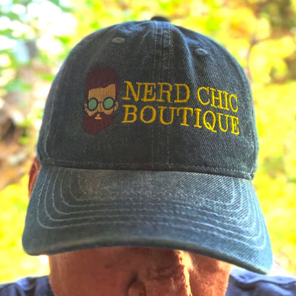 Nerd Chic Boutique Official Embroidered Denim Baseball Cap