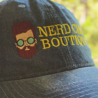 Nerd Chic Boutique Official Embroidered Denim Baseball Cap