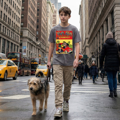 Vintage Cat and Dog Comic T-shirt - Golden Age Funny Animal Tee