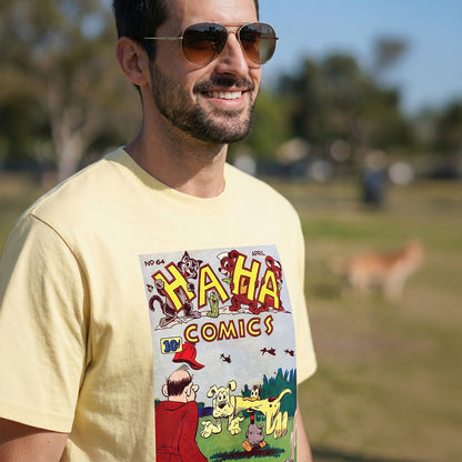 Vintage Dog Comic T-shirt - Retro Golden Age Hunting Humor Tee