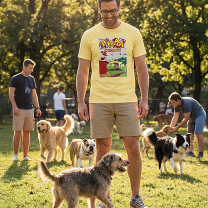 Vintage Dog Comic T-shirt - Retro Golden Age Hunting Humor Tee