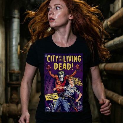City of the Living Dead Golden Age Comic T-shirt - Pre-Code Horror Tee