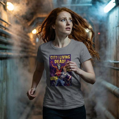 City of the Living Dead Golden Age Comic T-shirt - Pre-Code Horror Tee