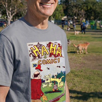 Vintage Dog Comic T-shirt - Retro Golden Age Hunting Humor Tee