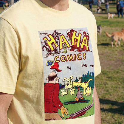 Vintage Dog Comic T-shirt - Retro Golden Age Hunting Humor Tee