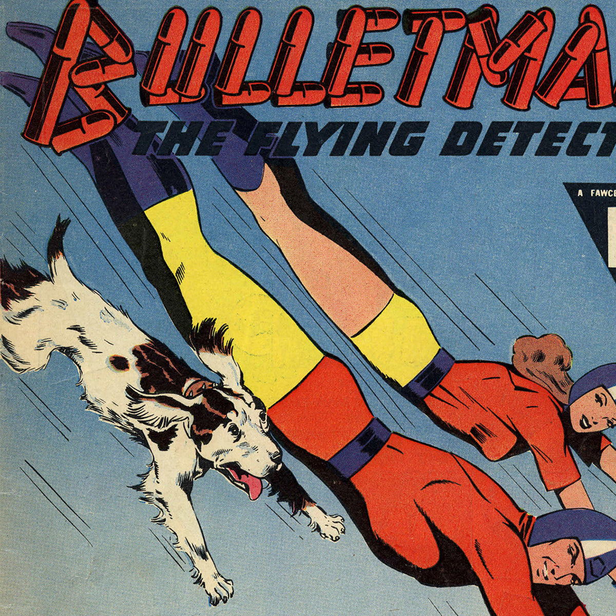 Bulletdog Golden Age Comic T-shirt - Vintage Superhero Dog Tee