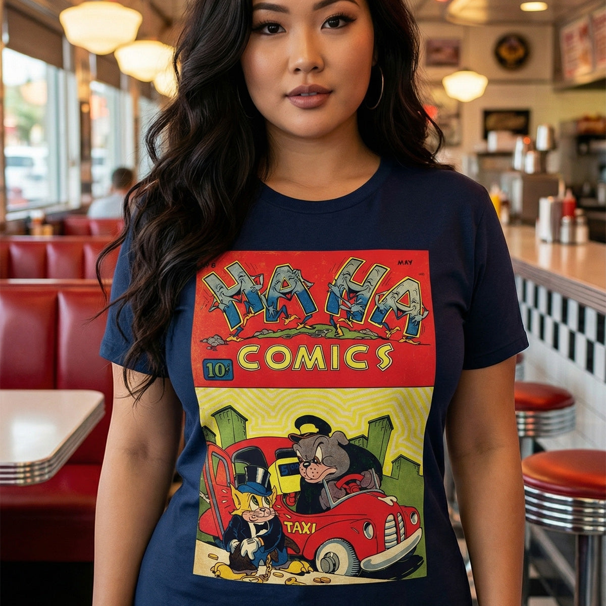 Vintage Cat and Dog Comic T-shirt - Golden Age Funny Animal Tee