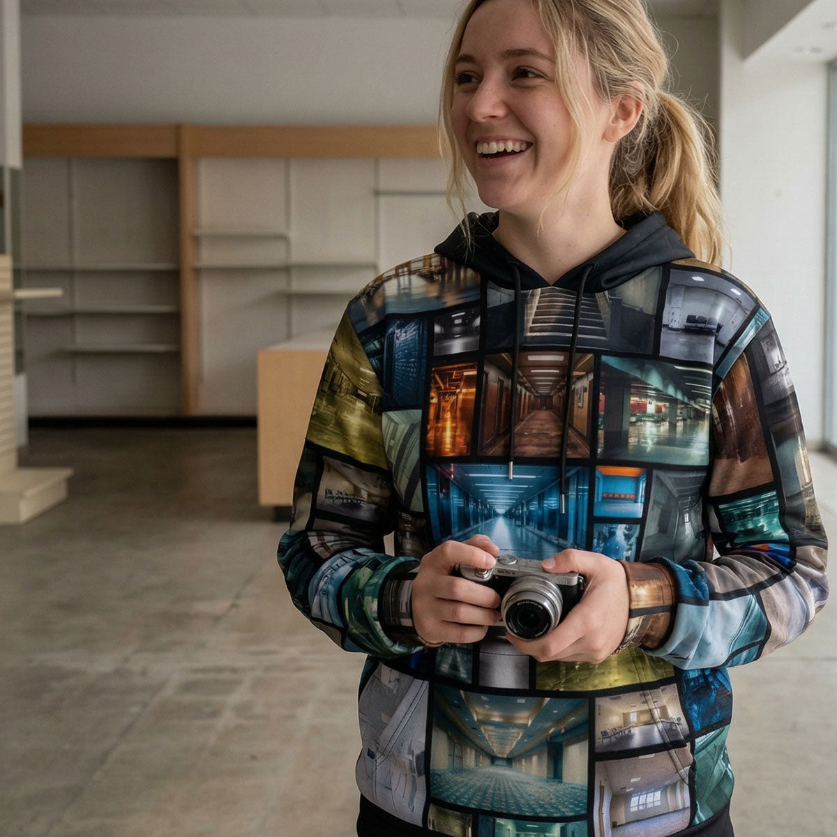 Liminal Spaces Fleece-Lined Hoodie - Eerie Transitional Realms
