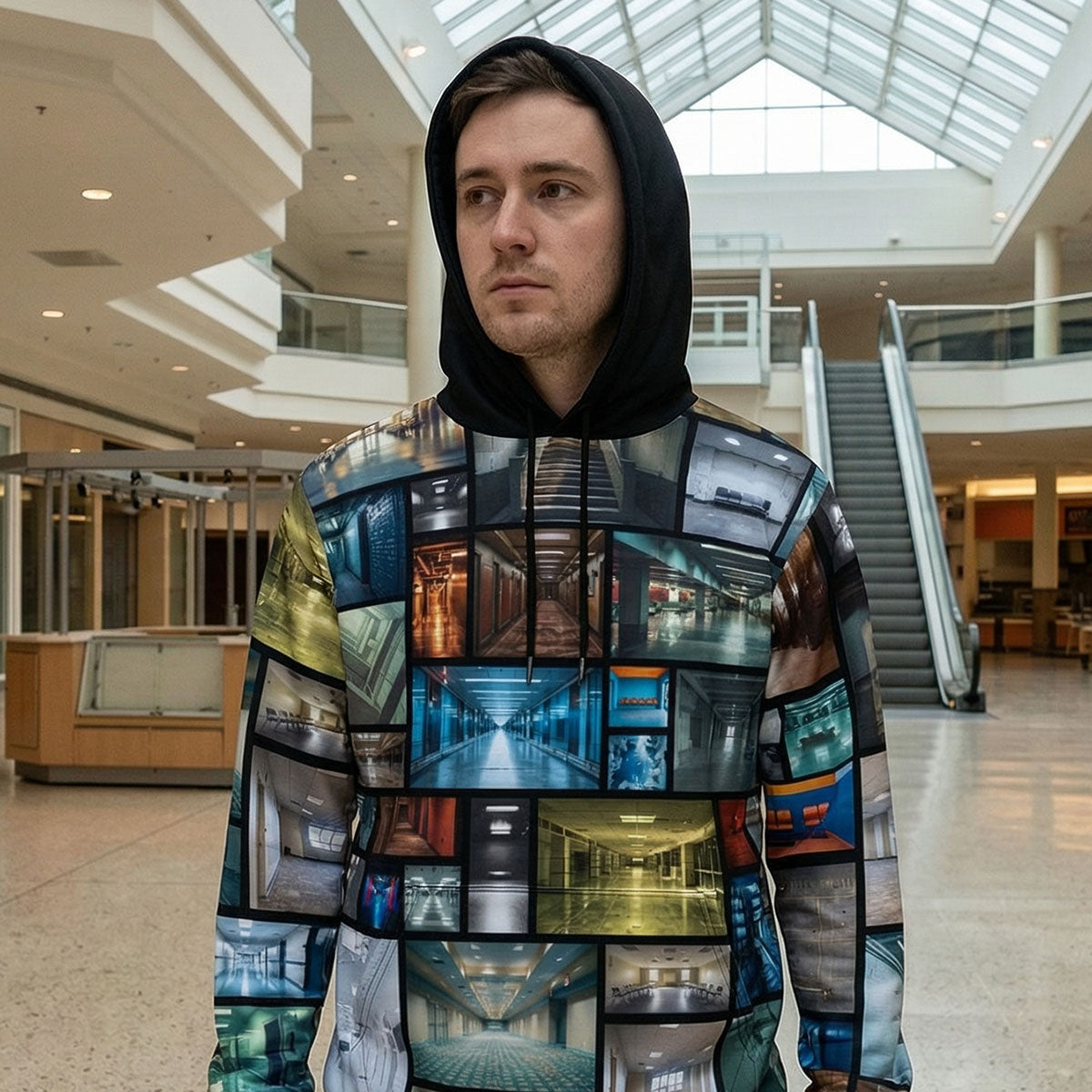 Liminal Spaces Fleece-Lined Hoodie - Eerie Transitional Realms