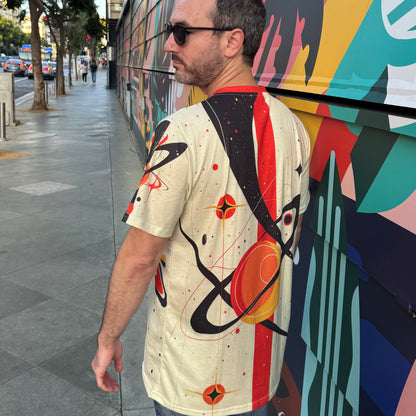 Mid-Century Atomic T-Shirt – Retro Space-Inspired Design