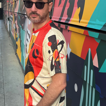 Mid-Century Atomic T-Shirt – Retro Space-Inspired Design