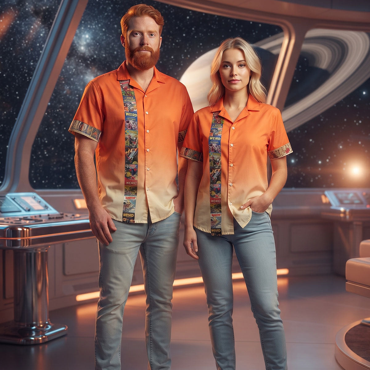 Science Fiction Comics Men's Hawaiian Shirt