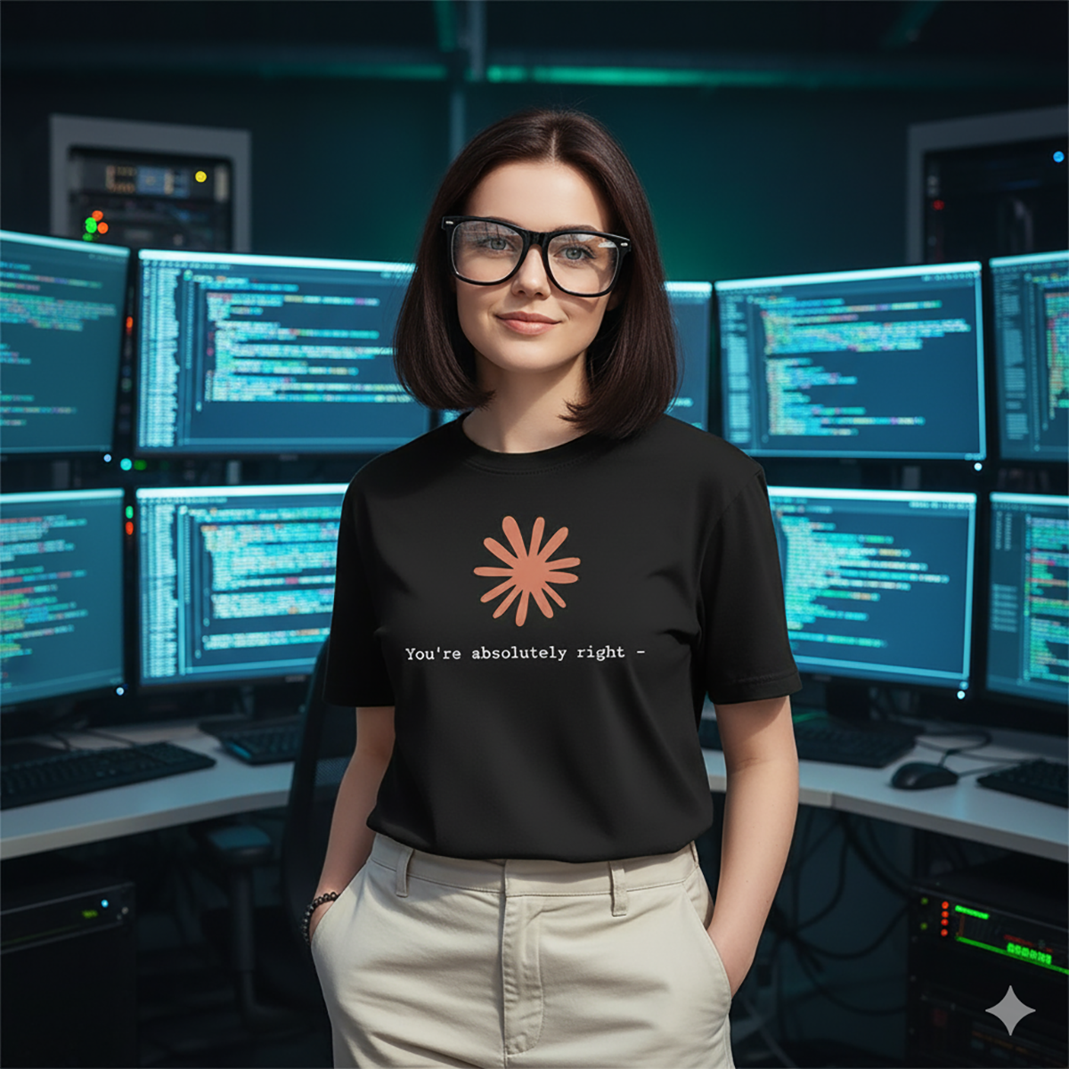 people wearing Claude ai shirt