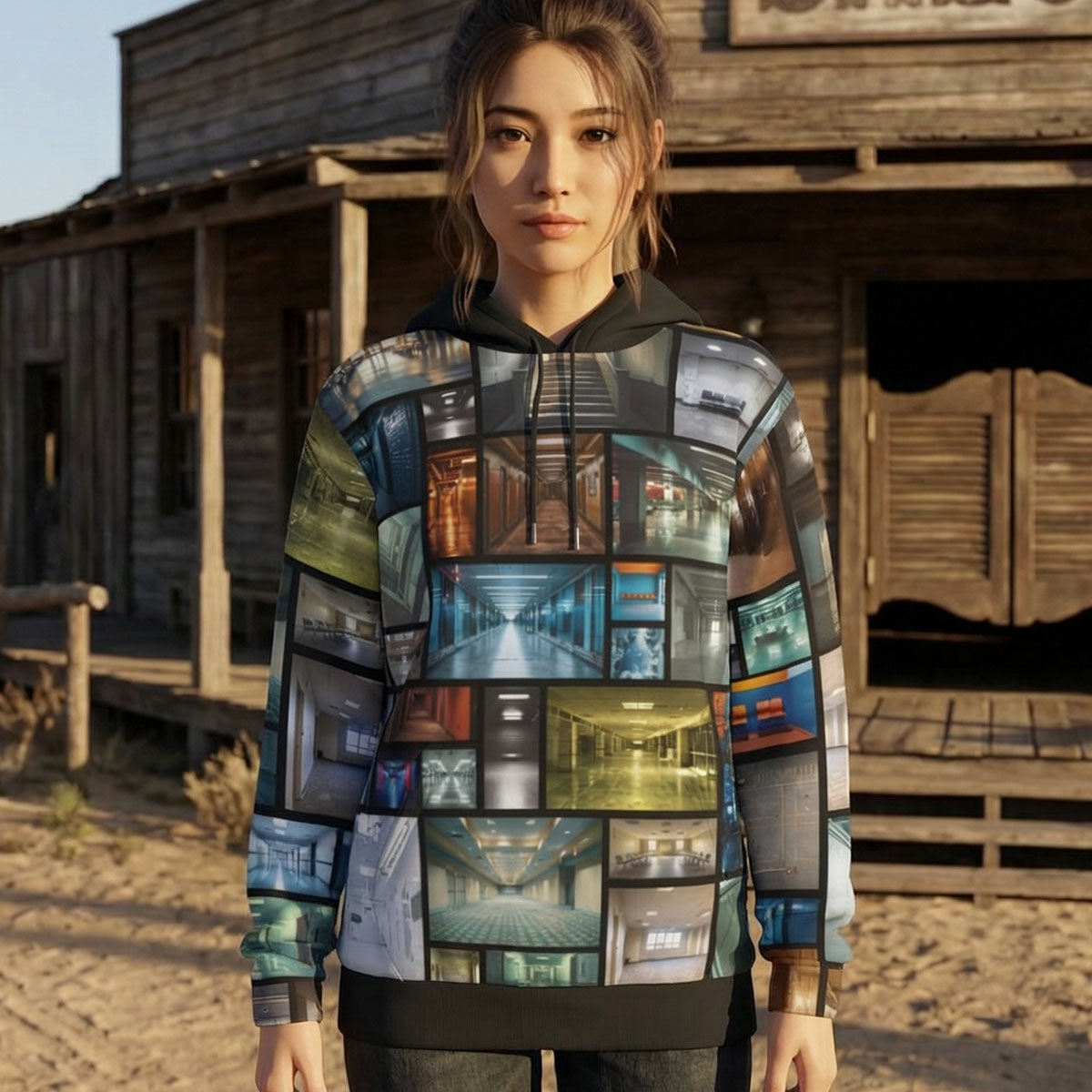 Liminal Spaces Fleece-Lined Hoodie - Eerie Transitional Realms
