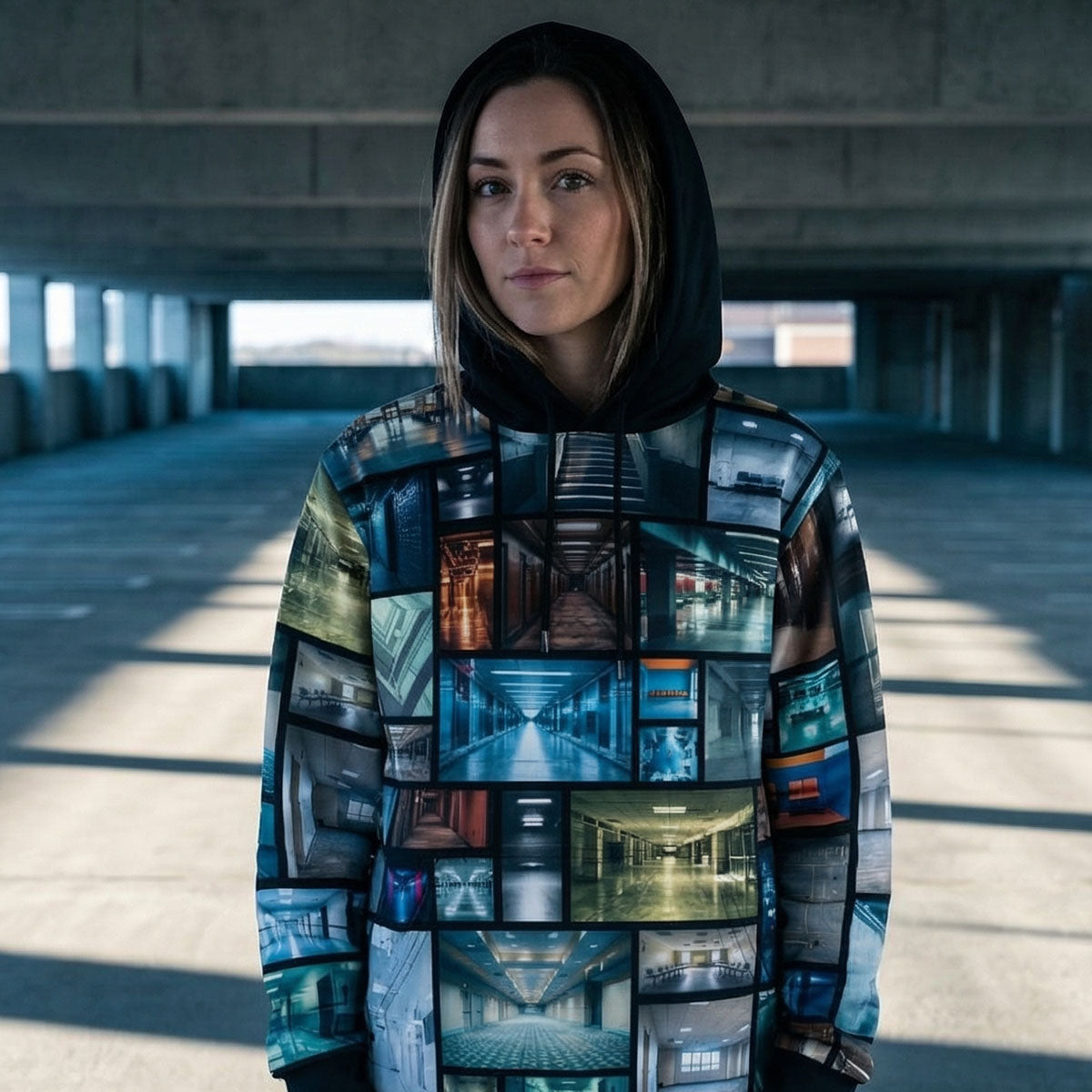 Liminal Spaces Fleece-Lined Hoodie - Eerie Transitional Realms