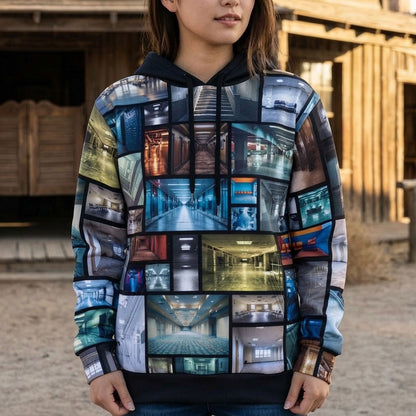 Liminal Spaces Fleece-Lined Hoodie - Eerie Transitional Realms