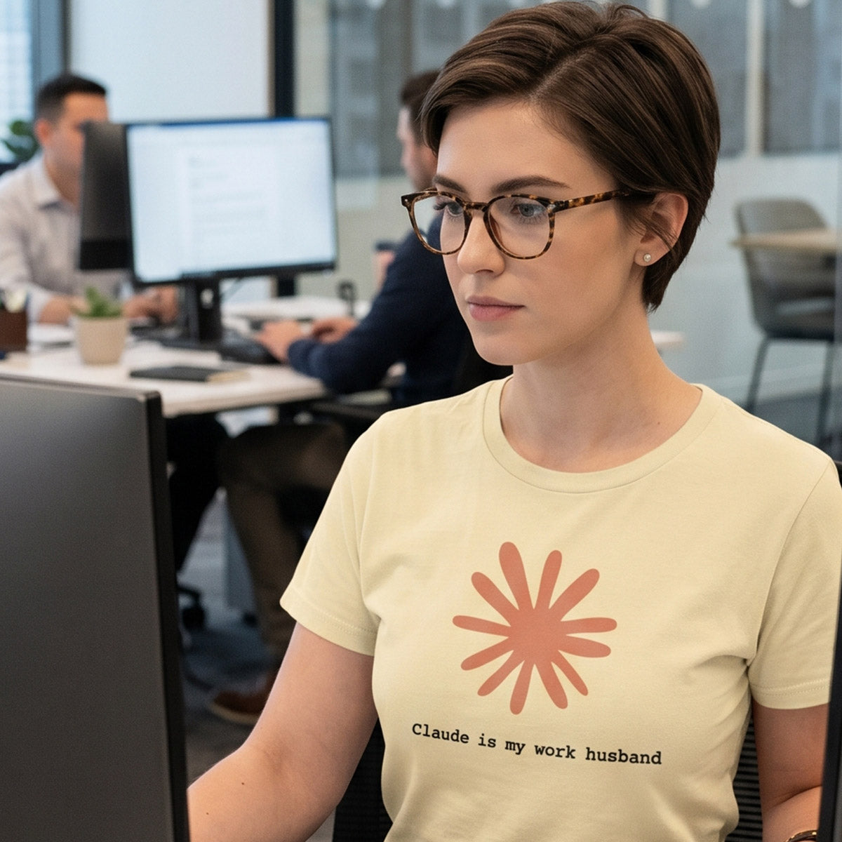 Claude Is My Work Husband T-Shirt | Claude AI Funny Relationship Tee