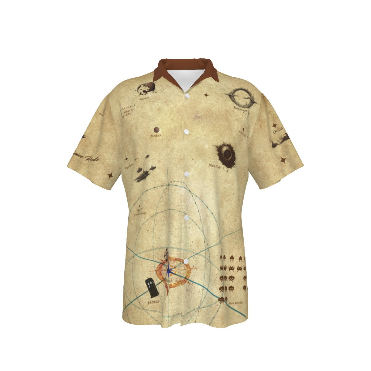 Space Pirate Treasure Map | Hawaiian Shirt