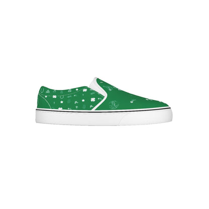 Lucky Shoes | Men's Green Slip On Sneakers